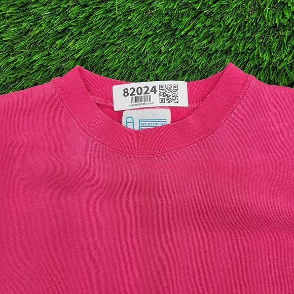 Vintage 90s Blank Sweatshirt Womens Small 21x26 Black Pink - Picture 12 of 14